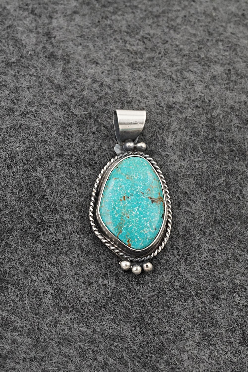 Turquoise & Sterling Silver Pendant - Rena Begay