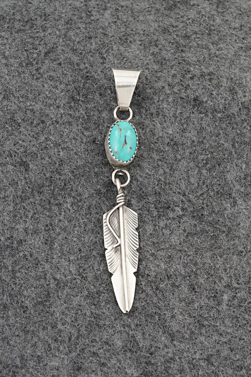 Turquoise & Sterling Silver Pendant - Chris Charley