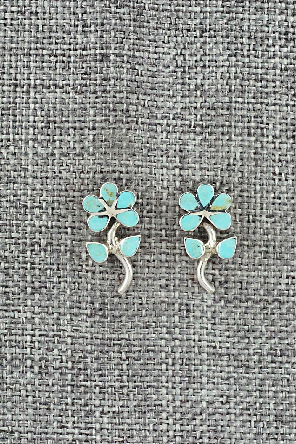 Turquoise & Sterling Silver Earrings - Randolf Sanchez
