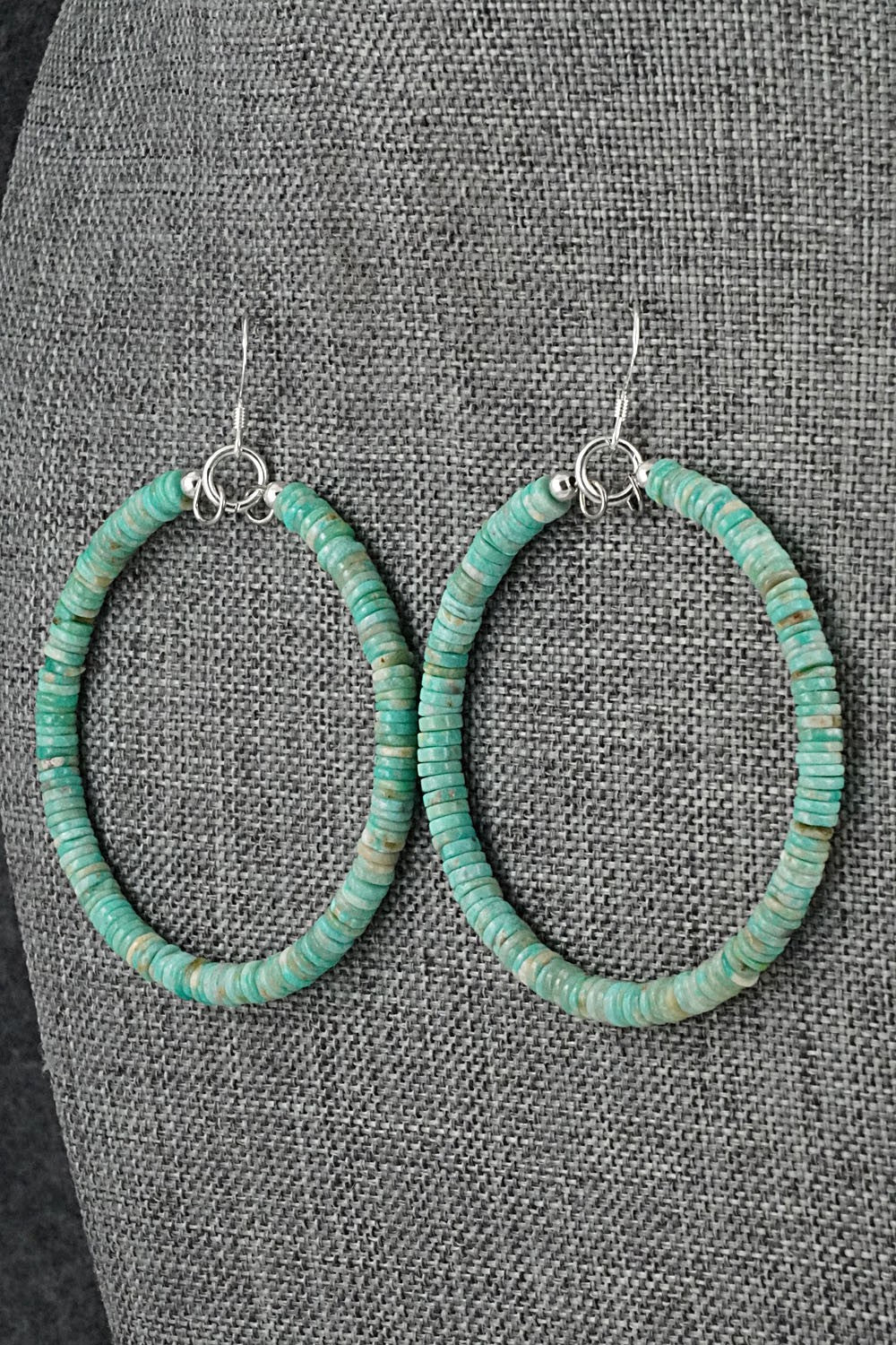 Turquoise & Sterling Silver Earrings - Doreen Jake