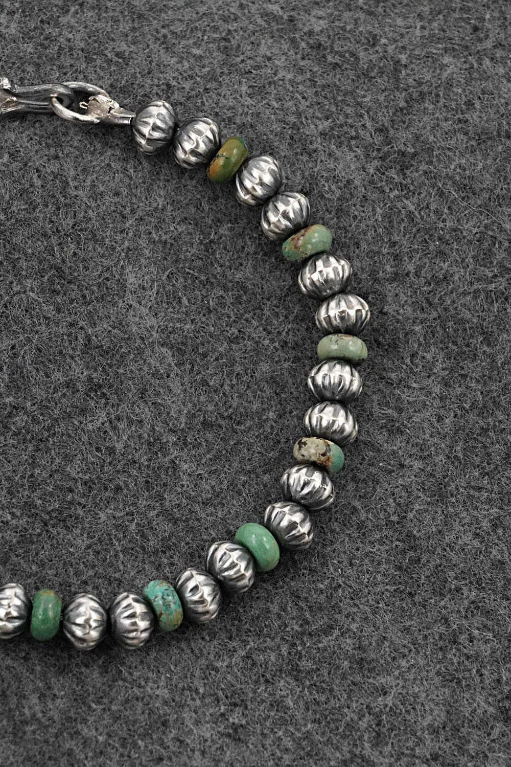 Turquoise & Sterling Silver Navajo Pearl Bracelet - Tonisha Haley