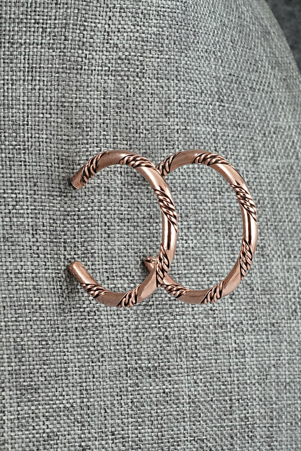 Copper Hoop Earrings - Elaine Tahe