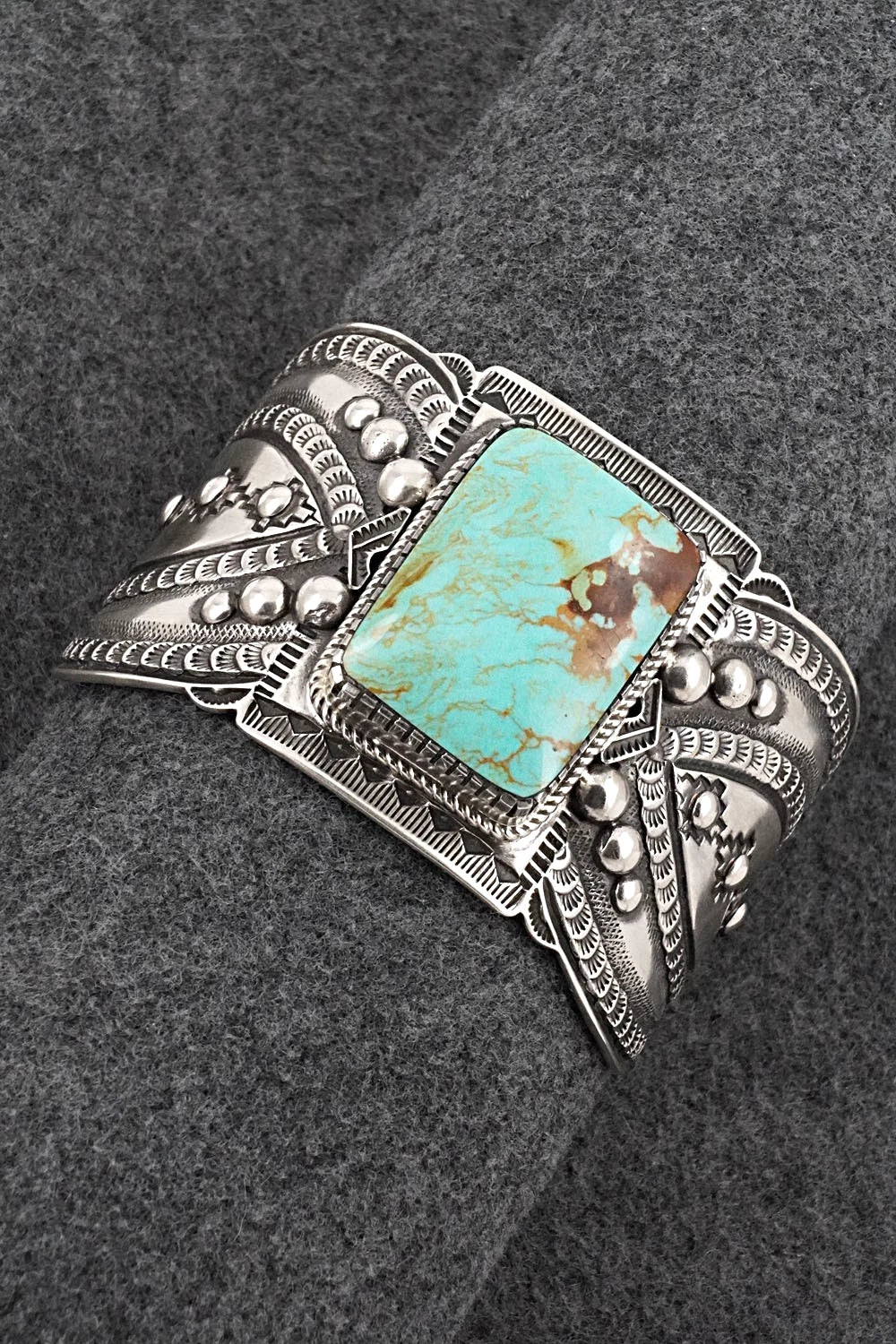 Turquoise & Sterling Silver Bracelet - Roland Dixson