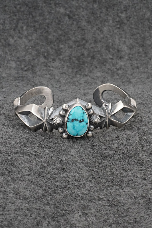 Turquoise & Sterling Silver Bracelet - Harrison Bitsue