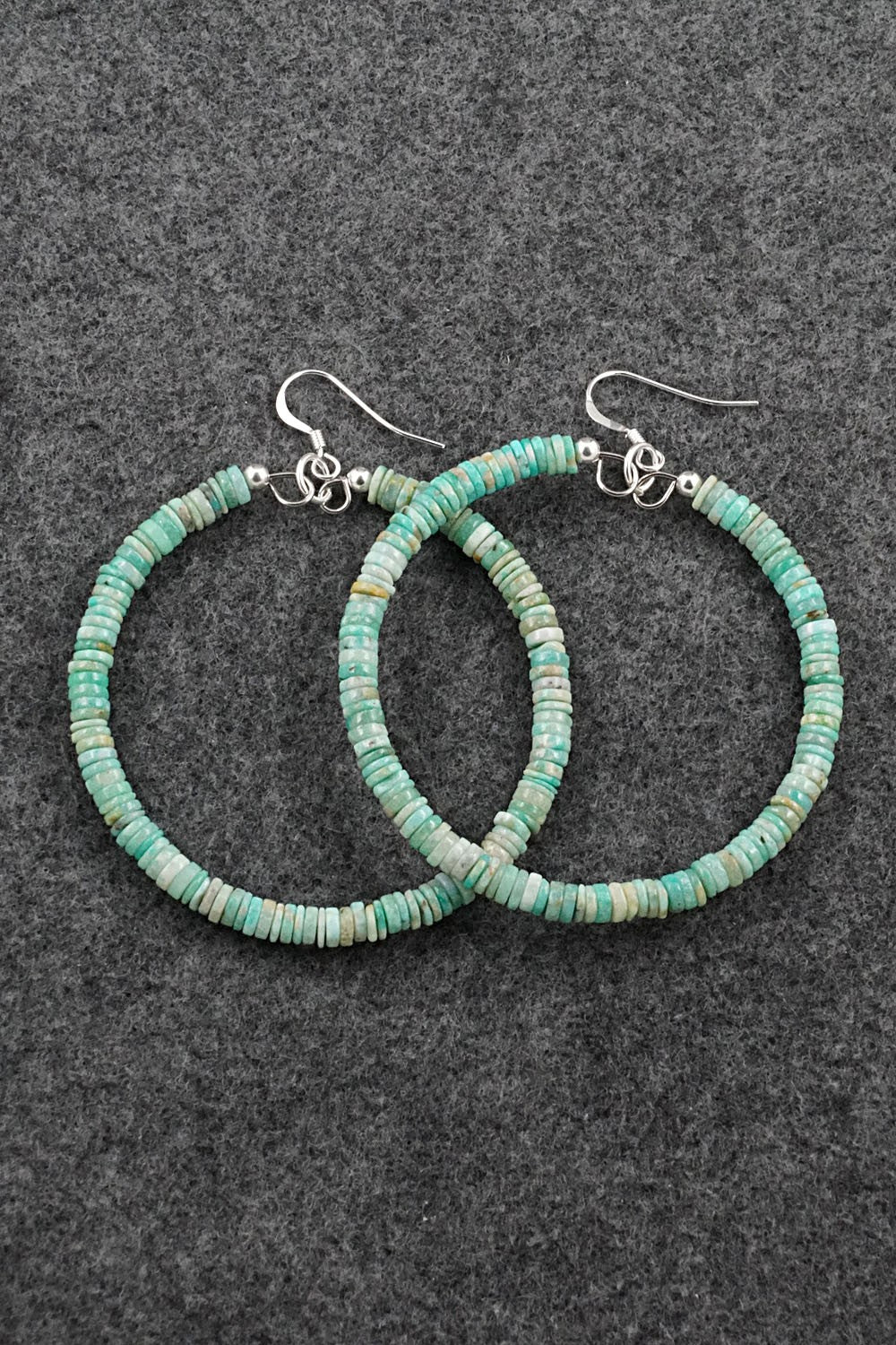 Turquoise & Sterling Silver Earrings - Doreen Jake