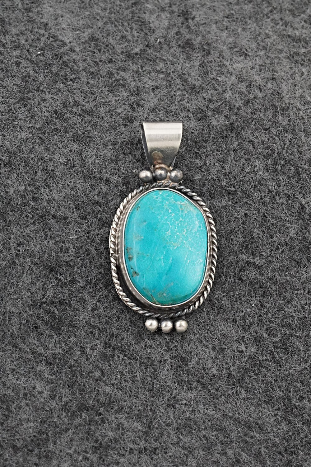 Turquoise & Sterling Silver Pendant - Rena Begay