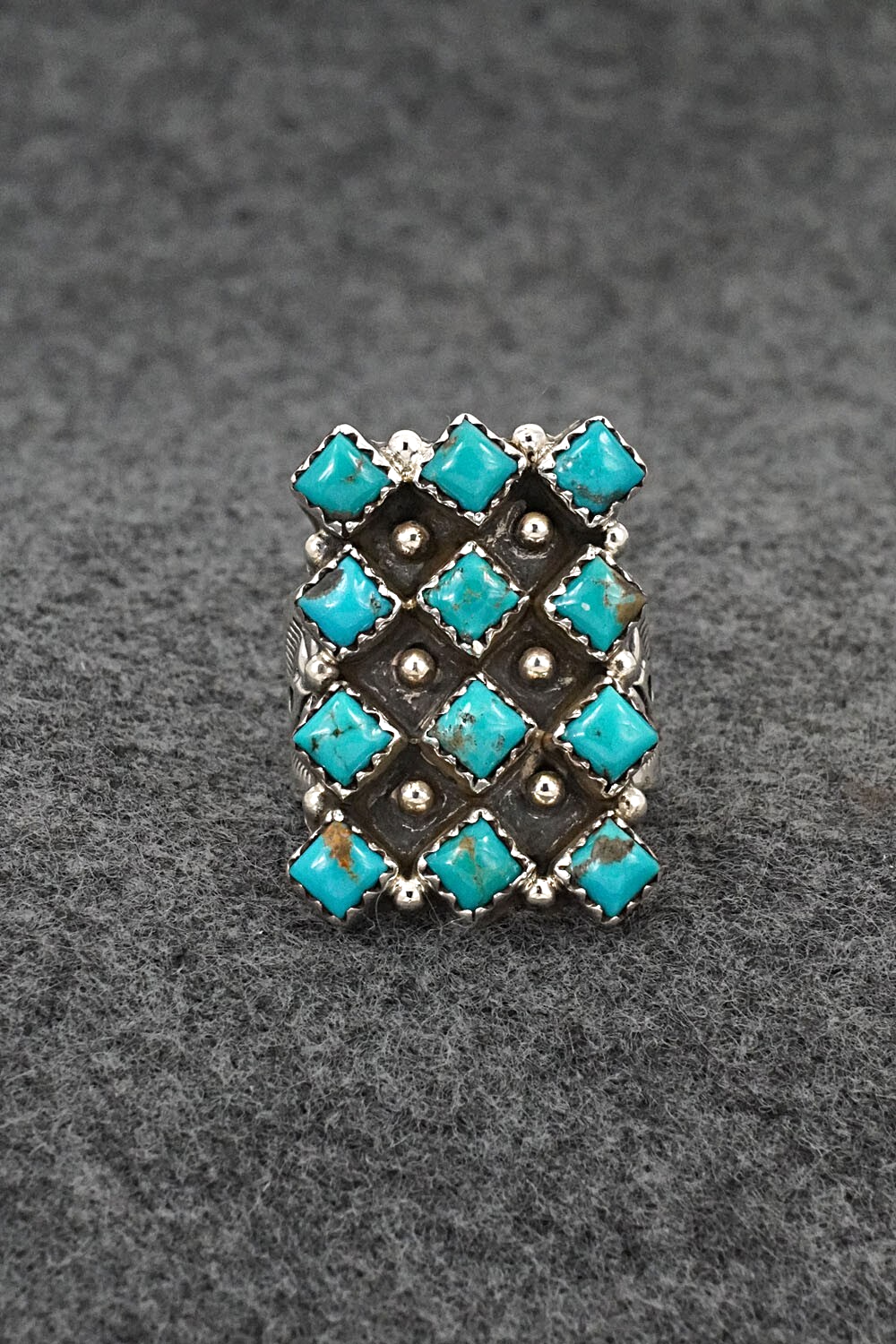 Turquoise & Sterling Silver Ring - Verley Betone - Size 7