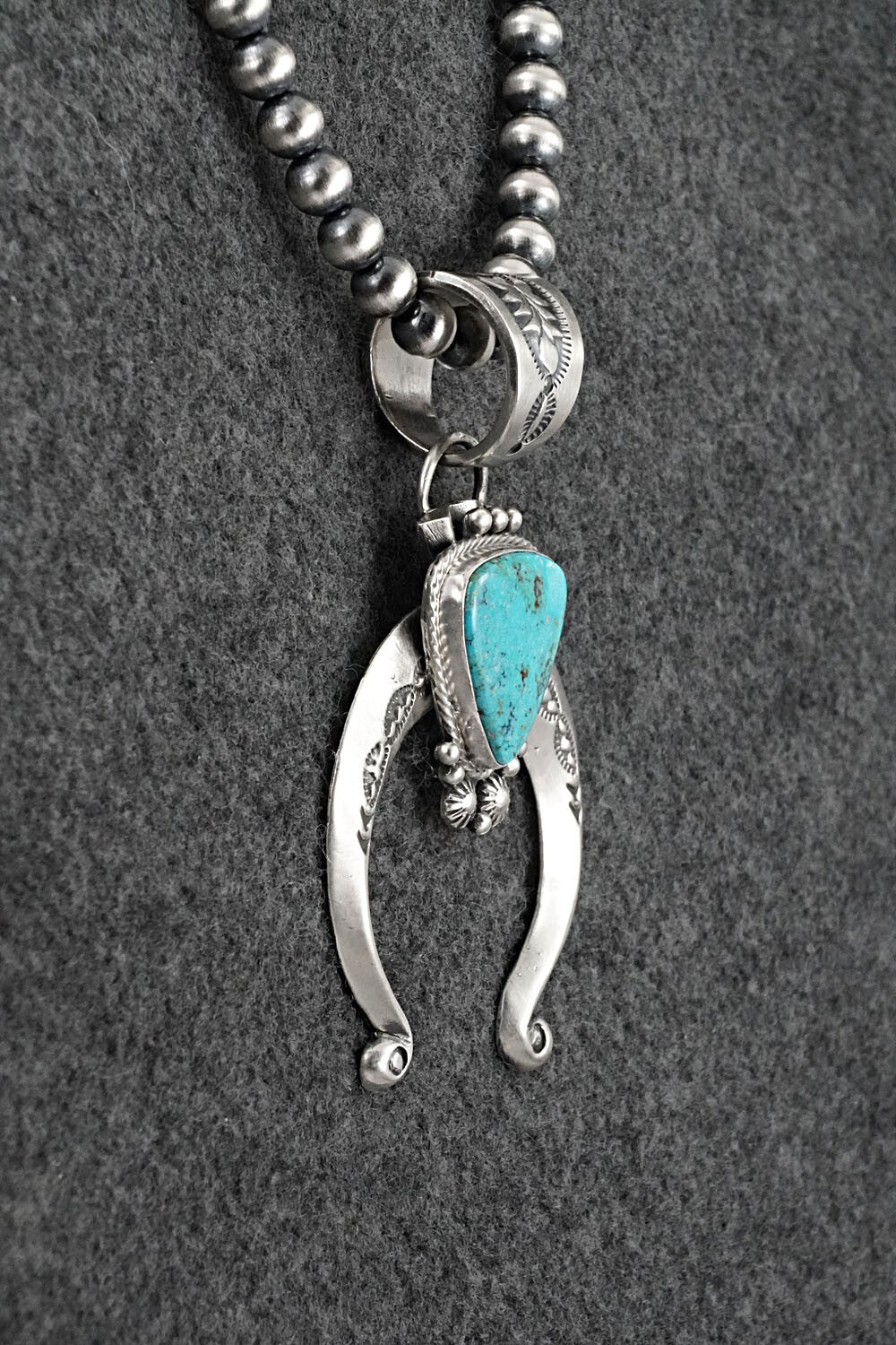 Turquoise & Sterling Silver Necklace - Samuel Yellowhair