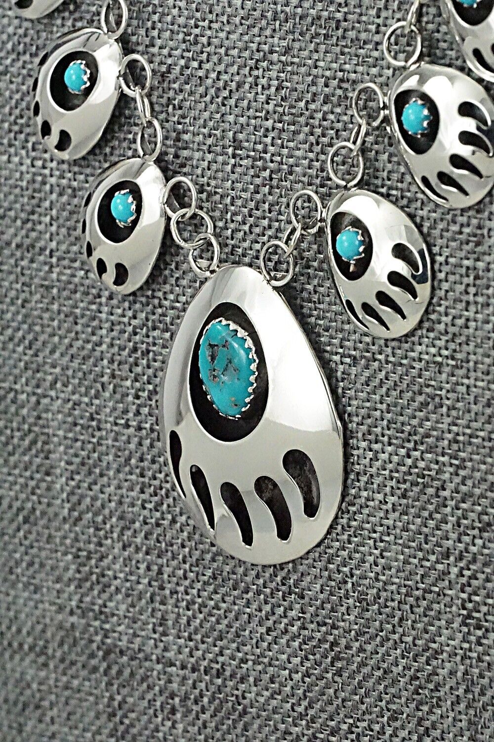 Turquoise & Sterling Silver Necklace - Leroy Parker
