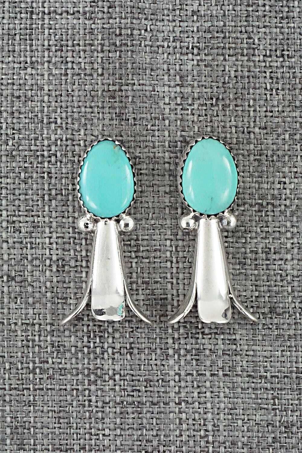 Turquoise & Sterling Silver Blossom Earrings - Jameson Garcia