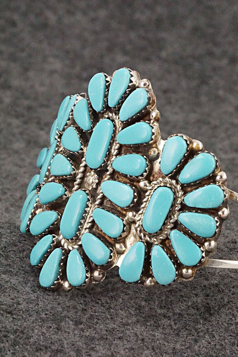 Turquoise & Sterling Silver Bracelet - Evangeline Tsabetsaye