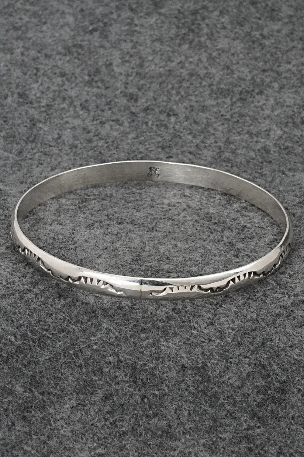 Sterling Silver Bangle Bracelet - Elaine Tahe