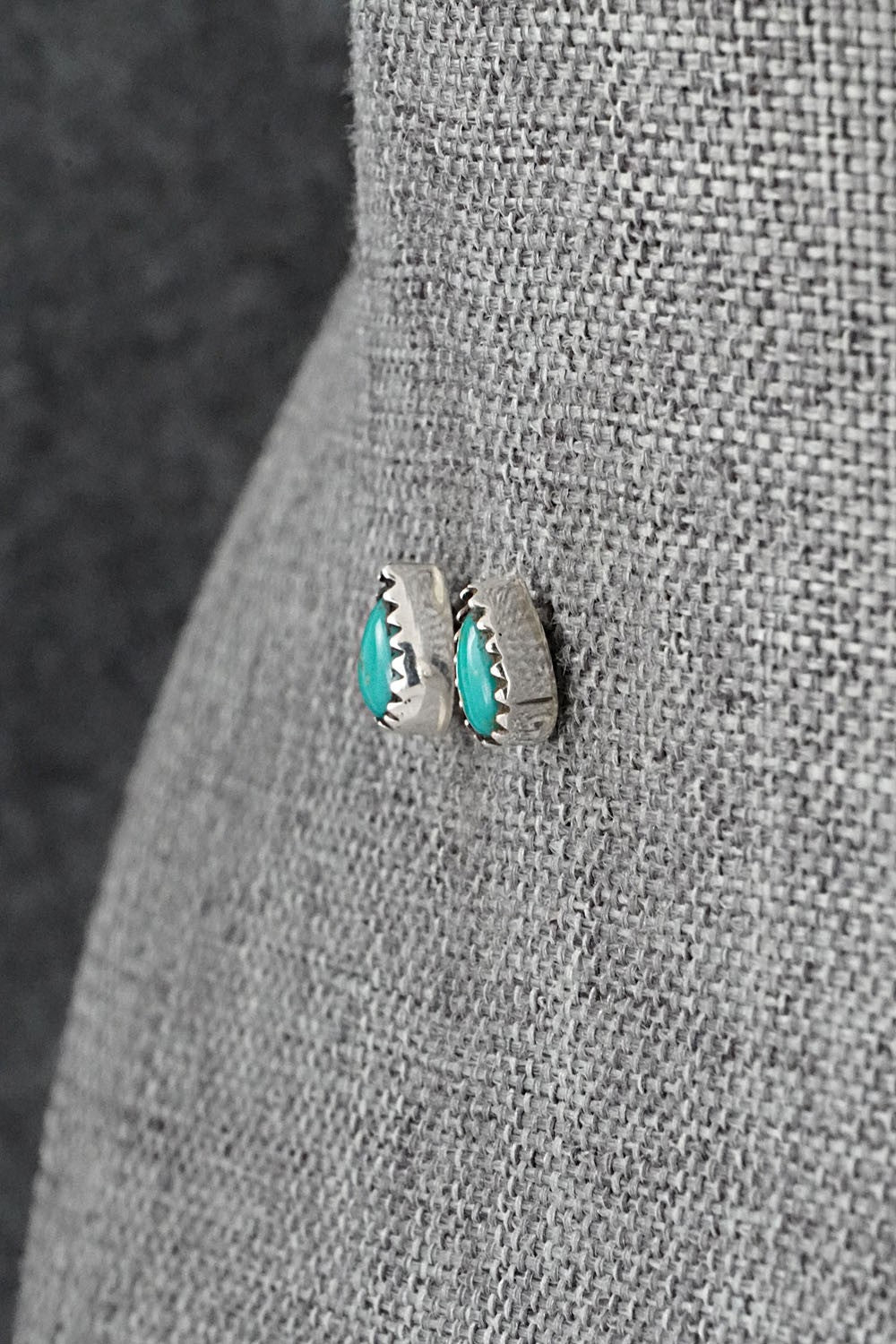 Turquoise & Sterling Silver Earrings - Gerald Joe