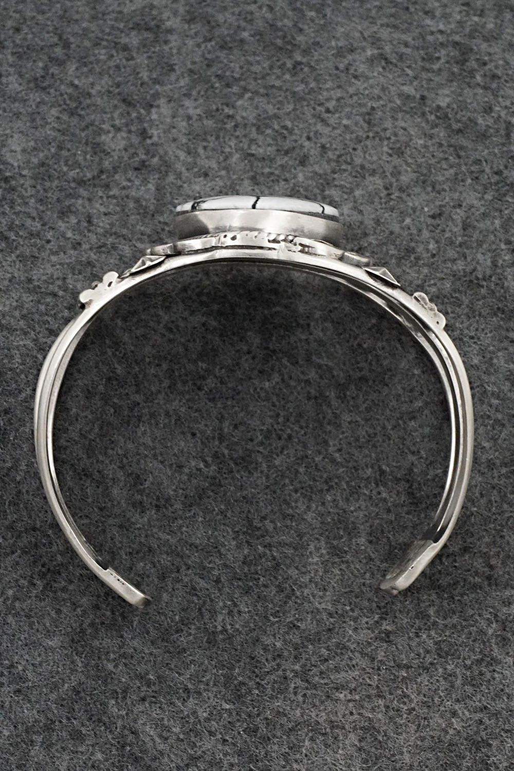 White Buffalo & Sterling Silver Bracelet - Vernon Johnson