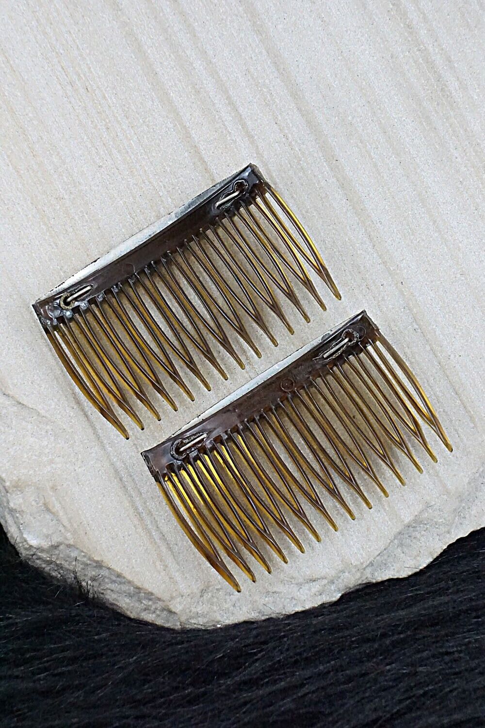 Turquoise & Sterling Silver Hair Combs - Randall Dalgai