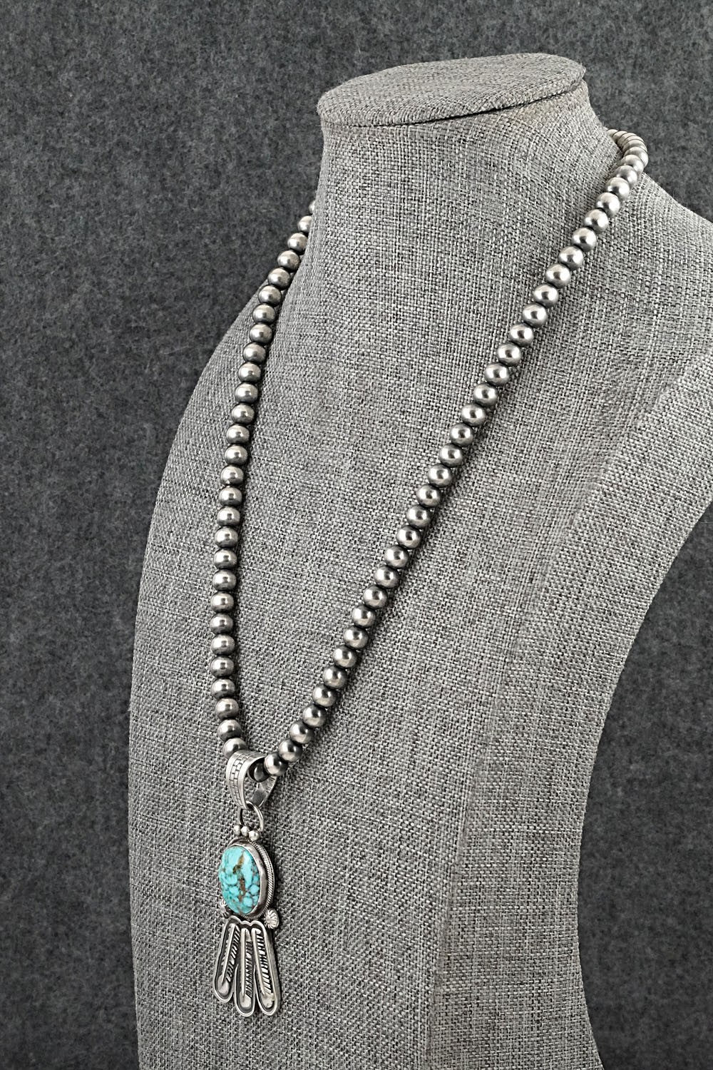 Turquoise & Sterling Silver Necklace - Verley Betone