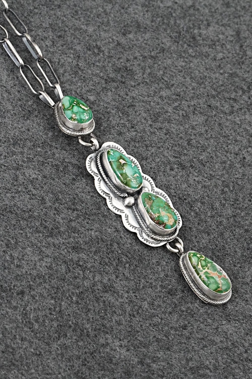 Turquoise & Sterling Silver Necklace - Bobby Johnson