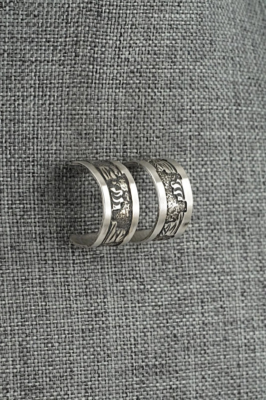 Sterling Silver Hoop Earrings - Elaine Becenti