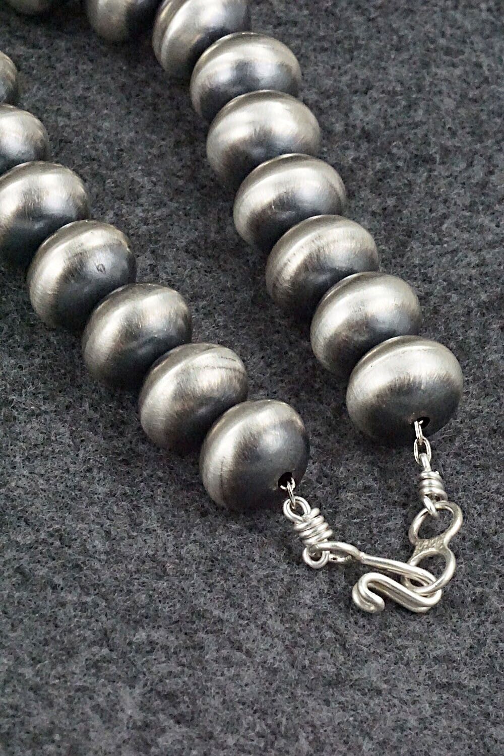 Sterling Silver Navajo Pearl Necklace 24" - Bryannen Halwood