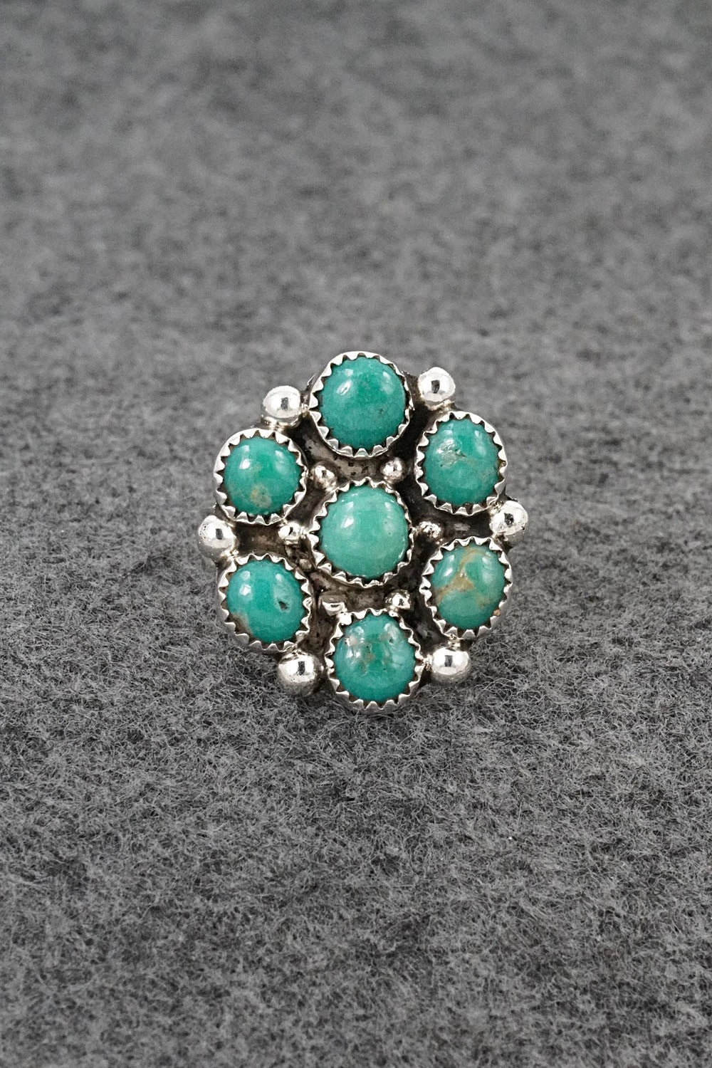 Turquoise & Sterling Silver Ring - Priscilla Reeder - Size 9.5