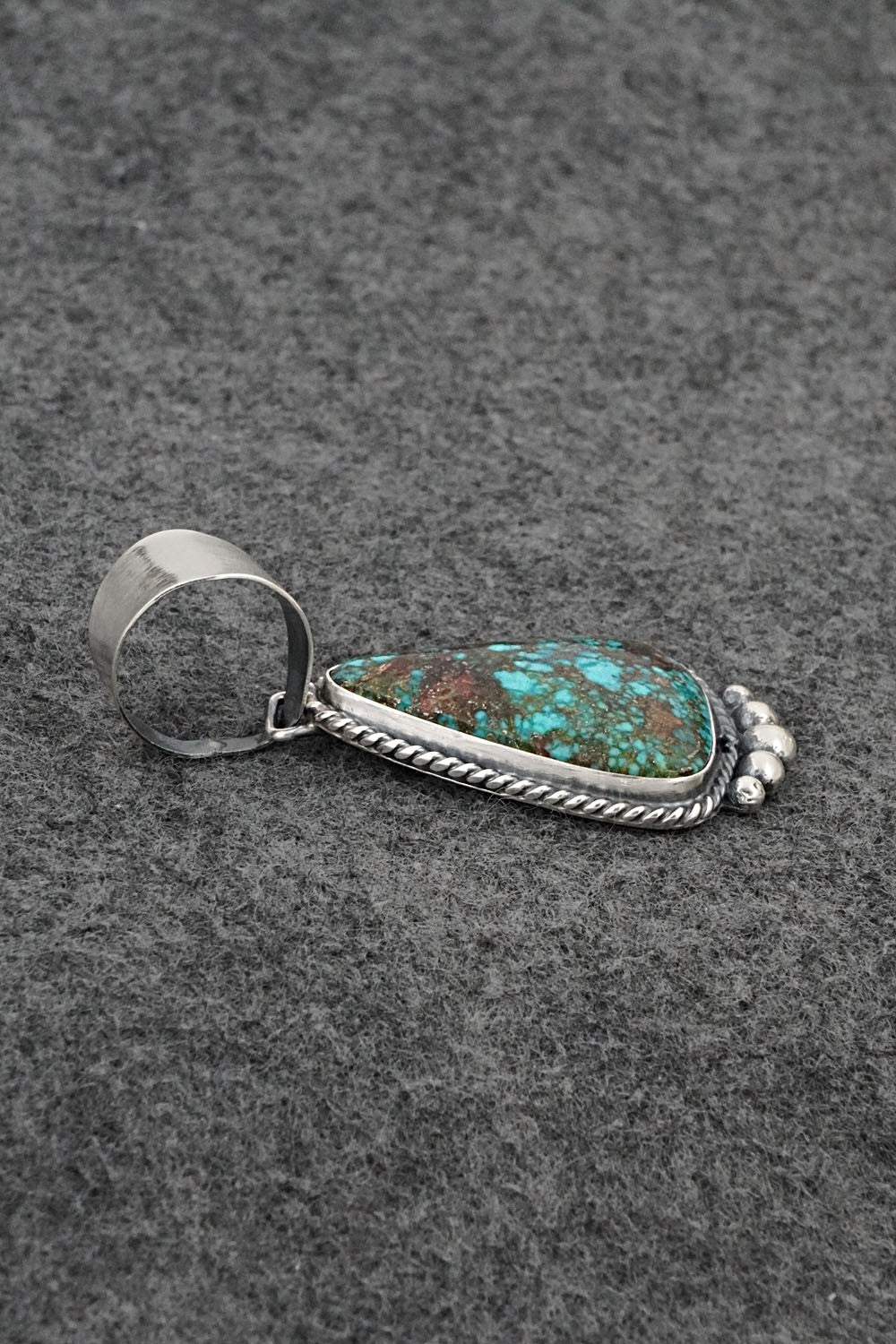 Turquoise & Sterling Silver Pendant - Rena Begay