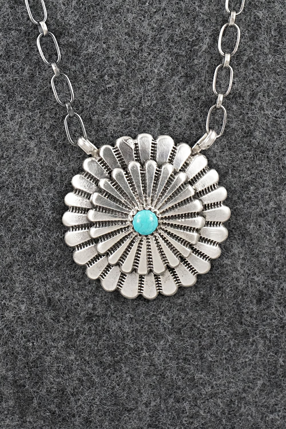 Turquoise & Sterling Silver Necklace - Sheldon Mariano