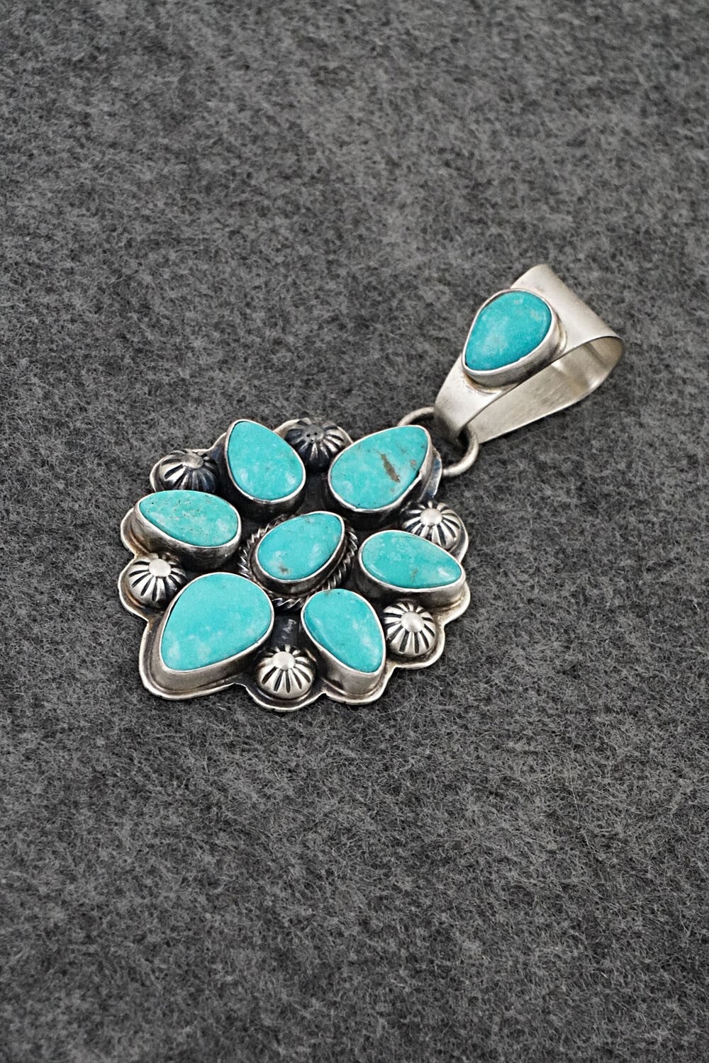 Turquoise & Sterling Silver Pendant - Kathleen Livingston