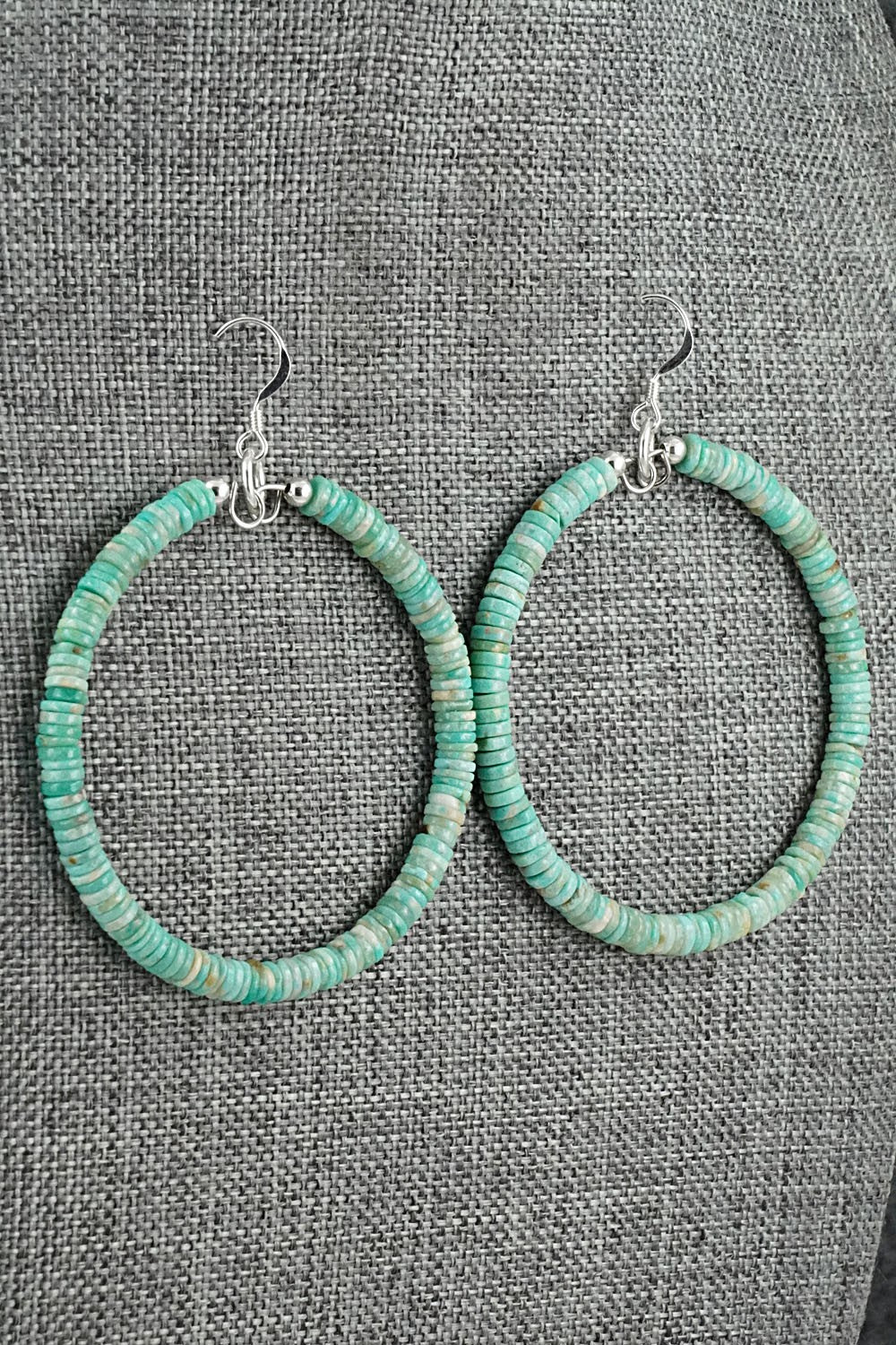 Turquoise & Sterling Silver Earrings - Doreen Jake
