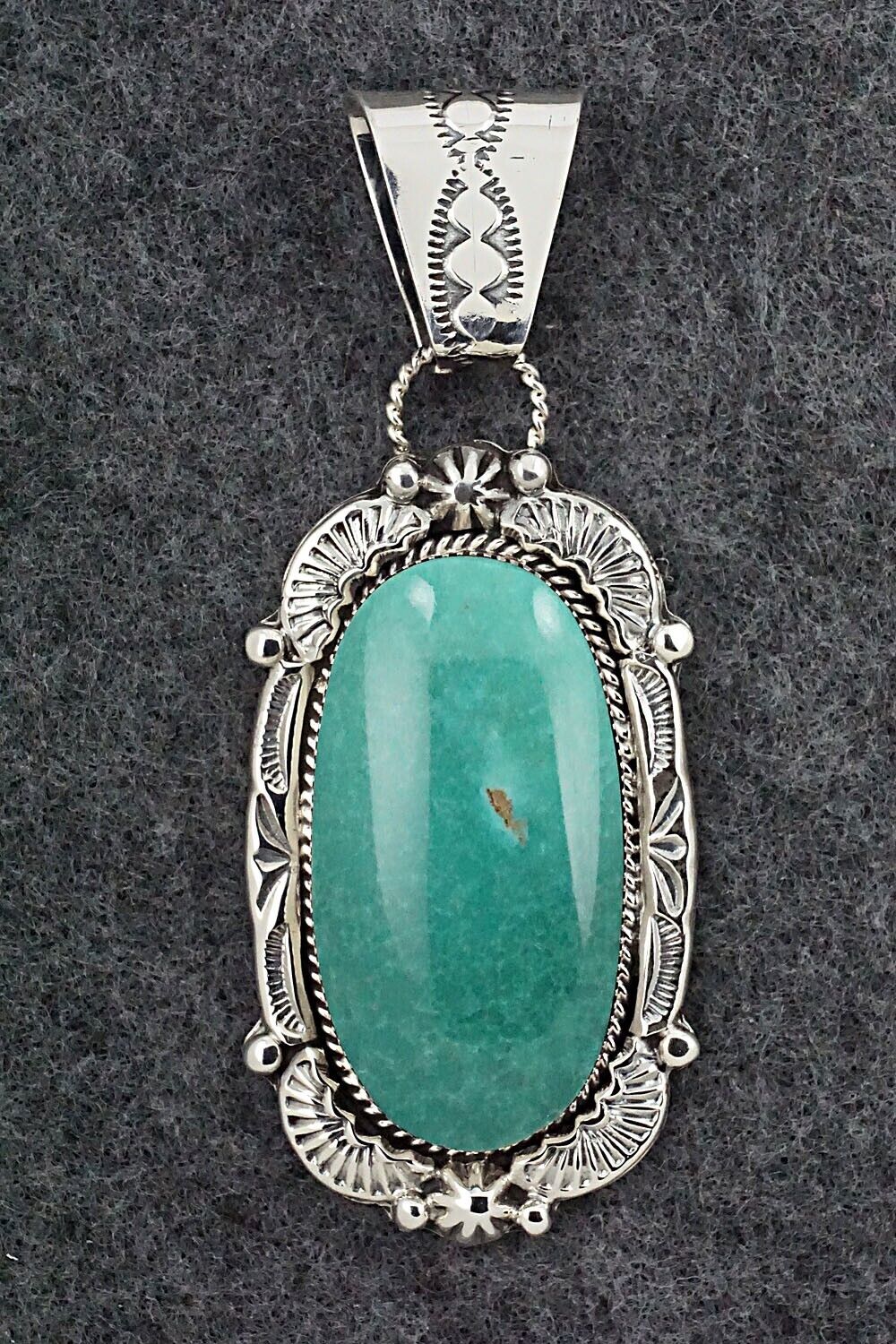Turquoise & Sterling Silver Pendant - Emerson Delgarito