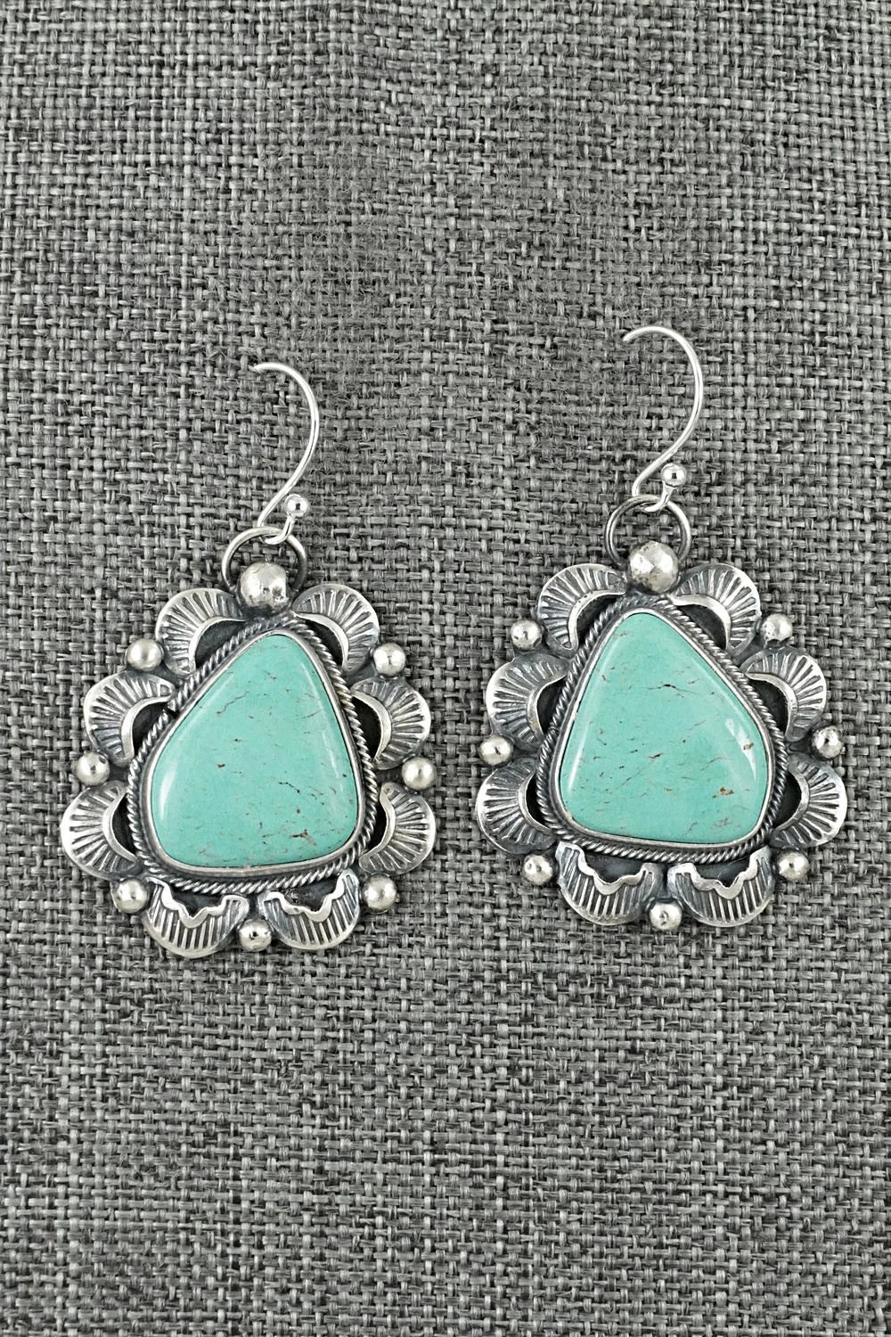 Turquoise & Sterling Silver Earrings - Jackson Hoskie