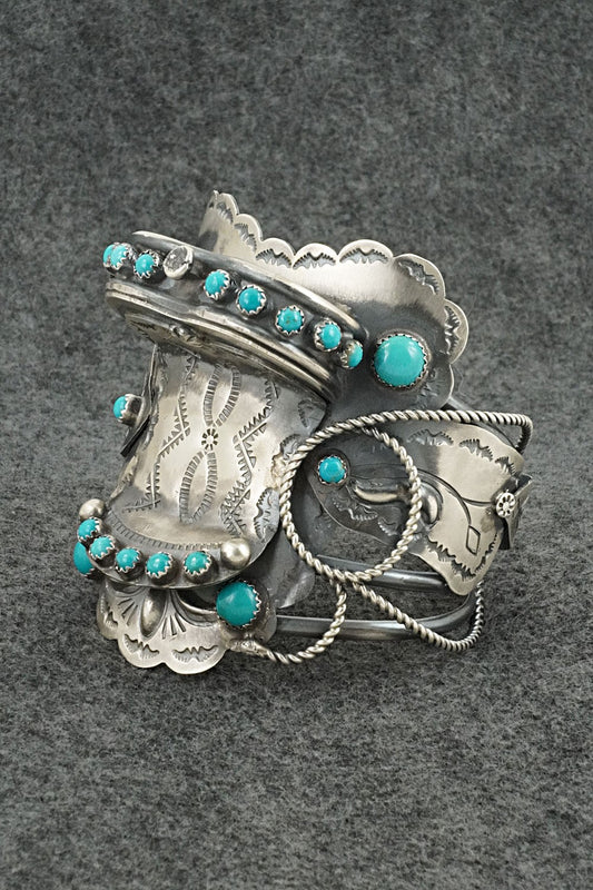 Turquoise & Sterling Silver Bracelet - Tim Yazzie