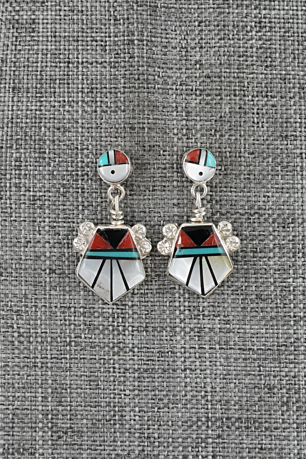 Multi-Stone Inlay & Sterling Silver Earrings - Ola Eriacho