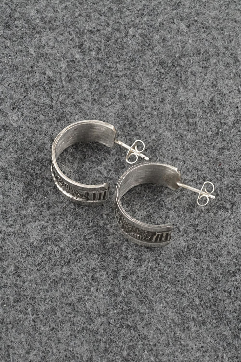 Sterling Silver Hoop Earrings - Elaine Becenti
