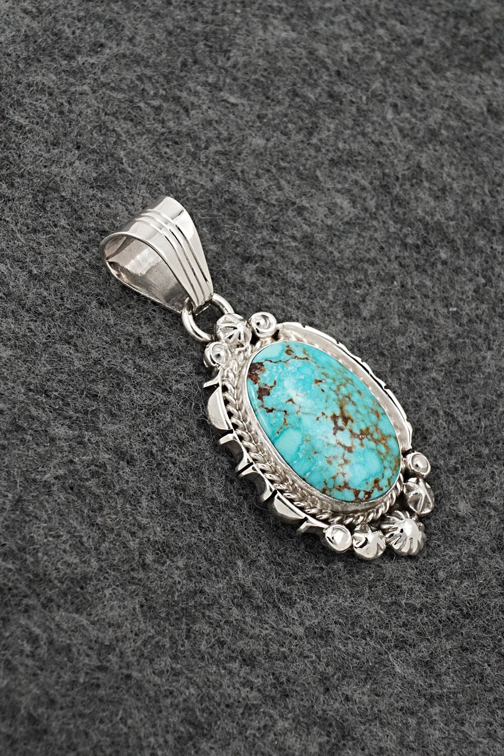 Turquoise & Sterling Silver Pendant - Daniel Benally
