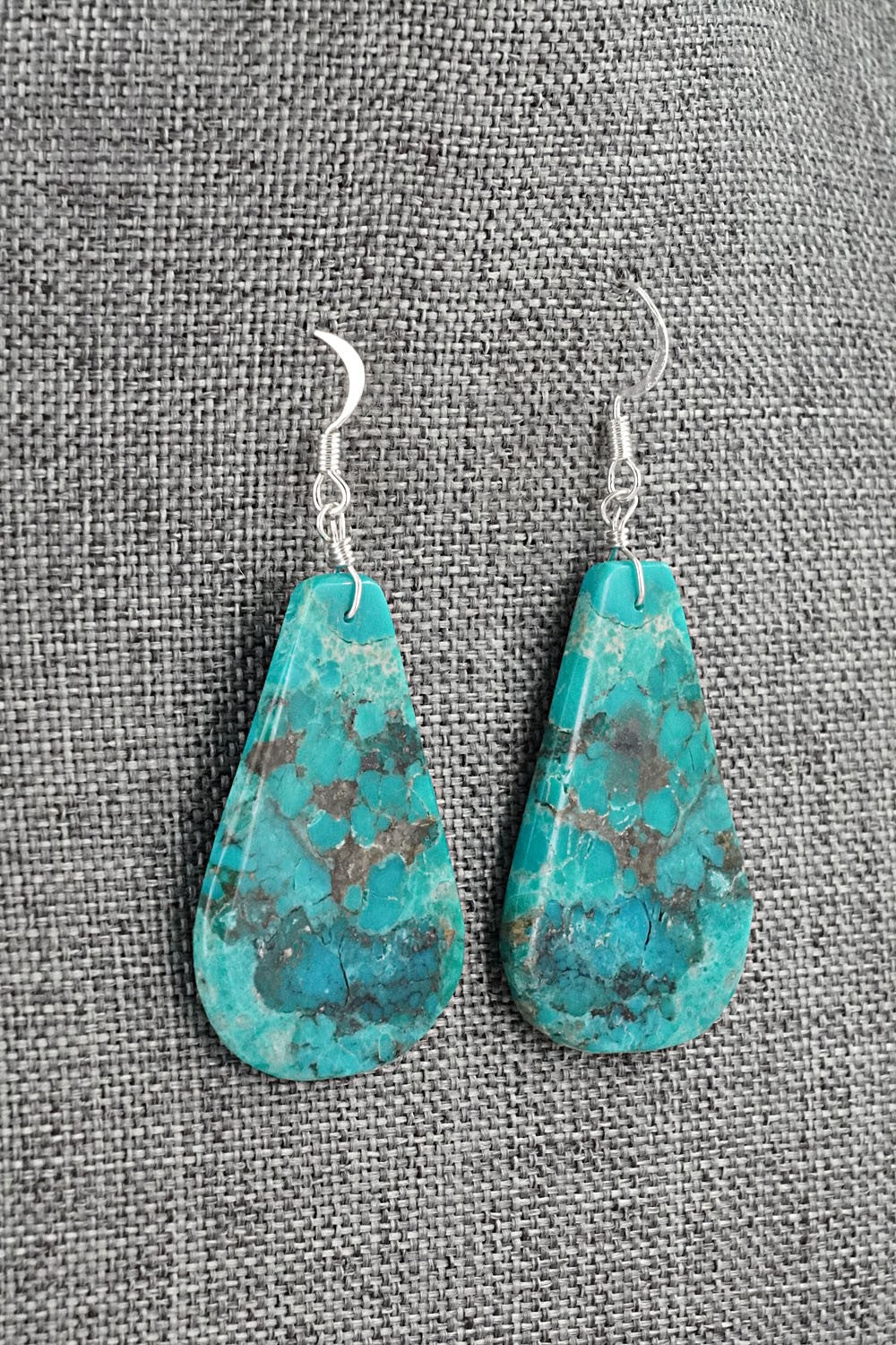 Turquoise & Sterling Silver Earrings - Lupe Lovato