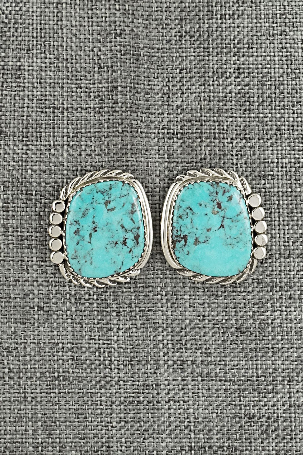 Turquoise and Sterling Silver Earrings - Delores Cadman