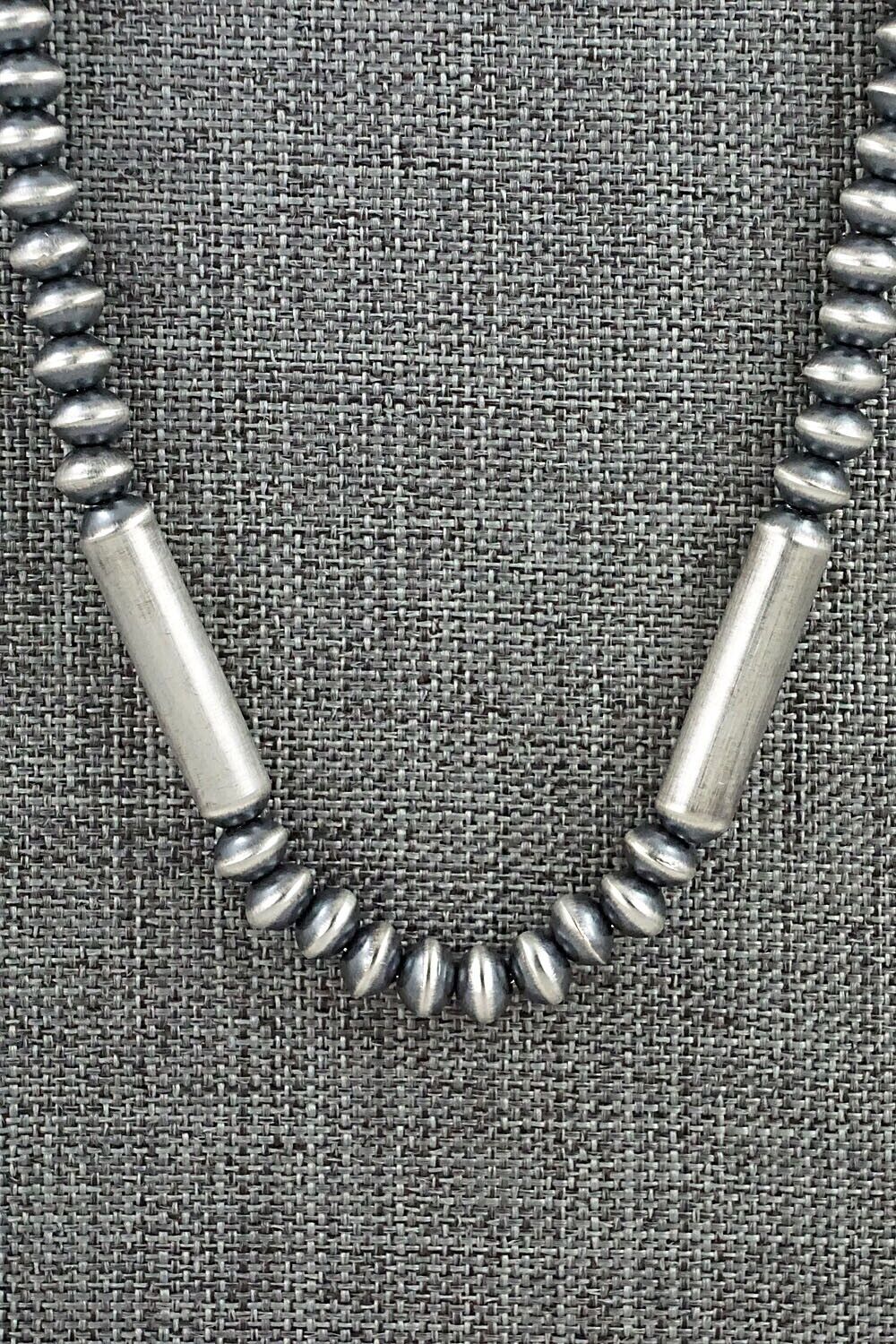 Sterling Silver Navajo Pearl Necklace 20" - Tonisha Haley