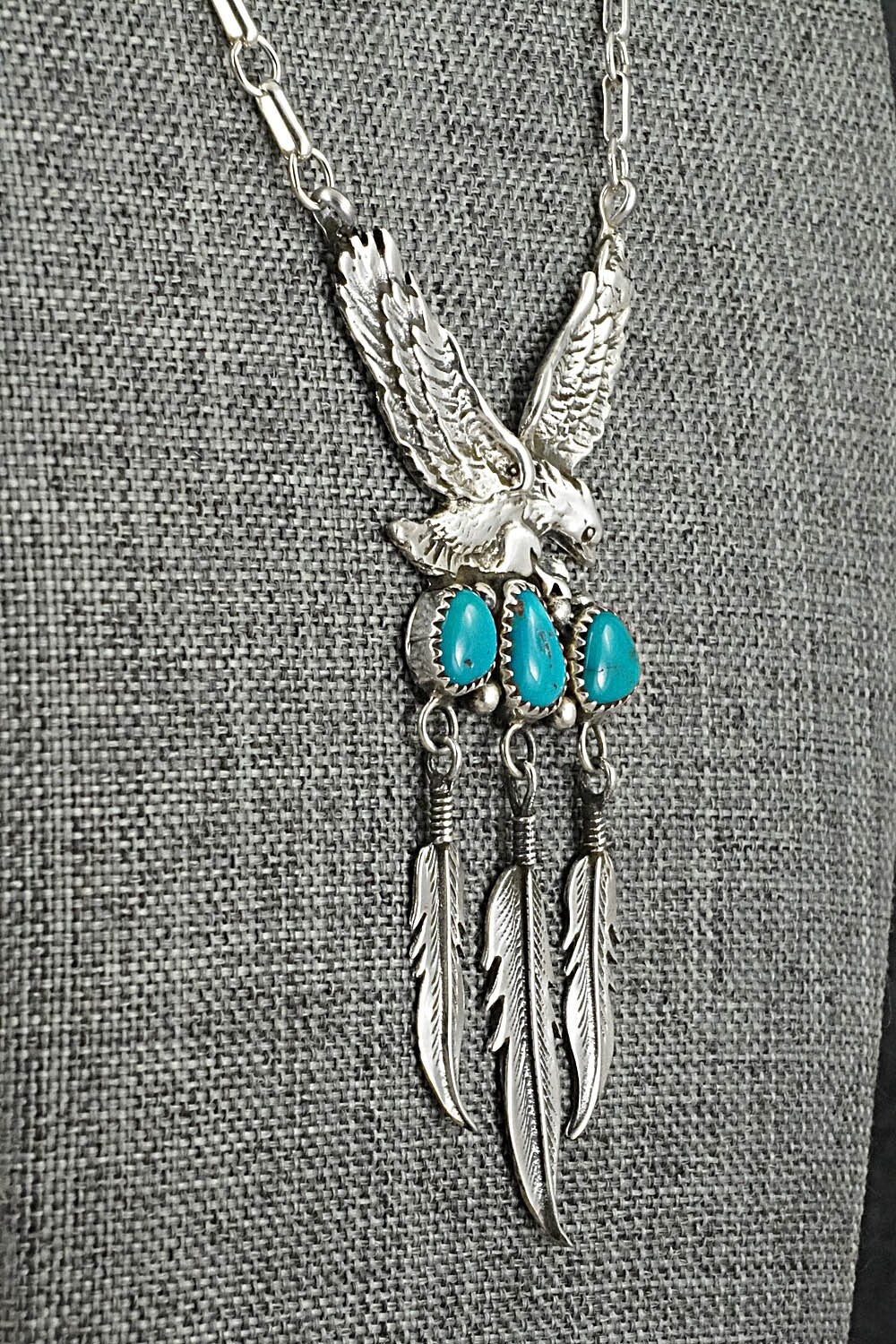 Turquoise & Sterling Silver Necklace - Henry Attakai