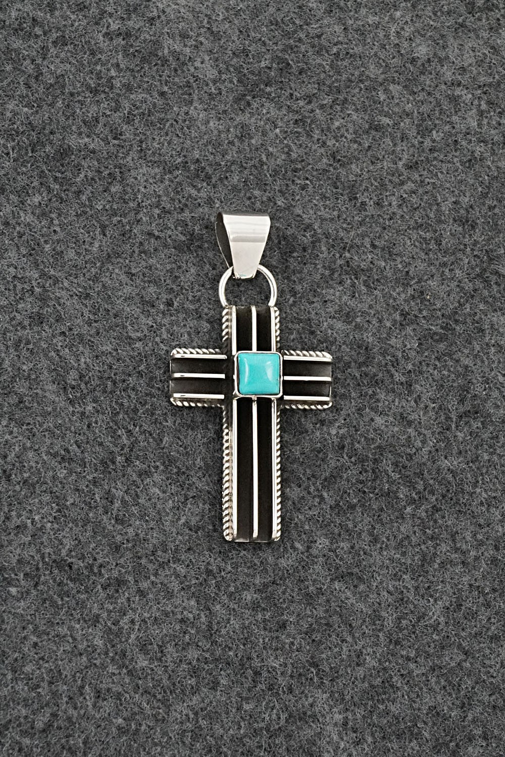 Turquoise & Sterling Silver Pendant - Darrell Yazzie
