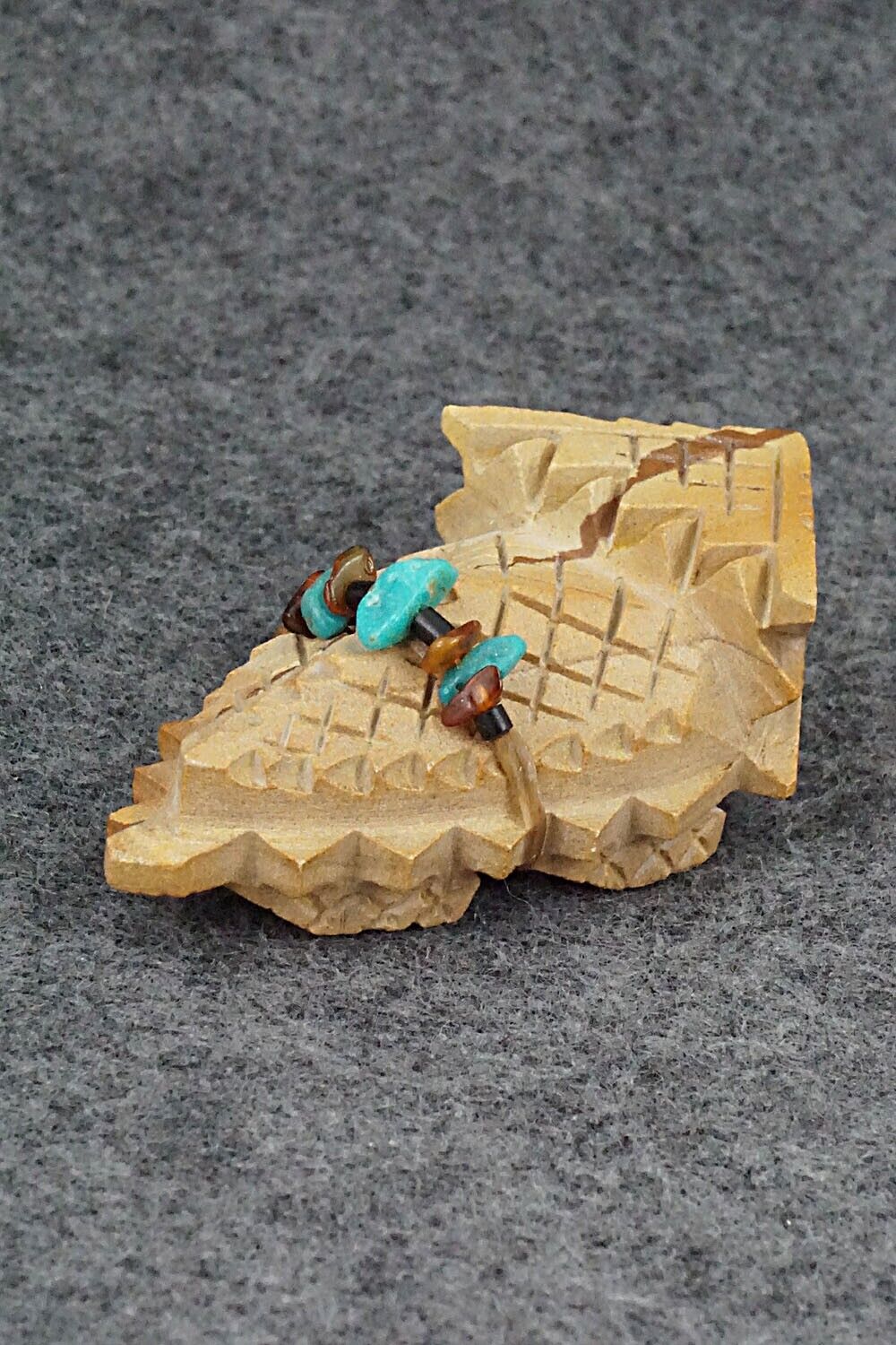 Horned Toad Zuni Fetish Carving - Douglas Martza