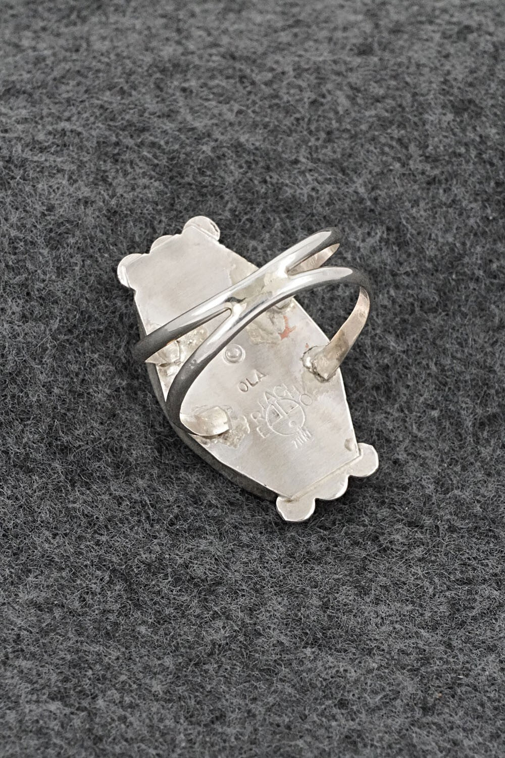 Multi-Stone & Sterling Silver Inlay Ring - Ola Eriacho - Size 8
