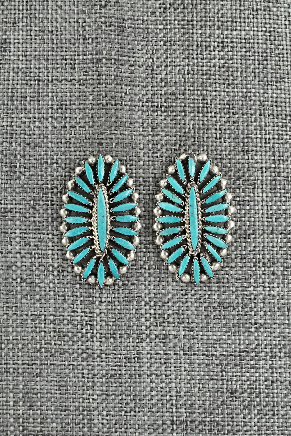 Turquoise & Sterling Silver Earrings - Lorena Peina