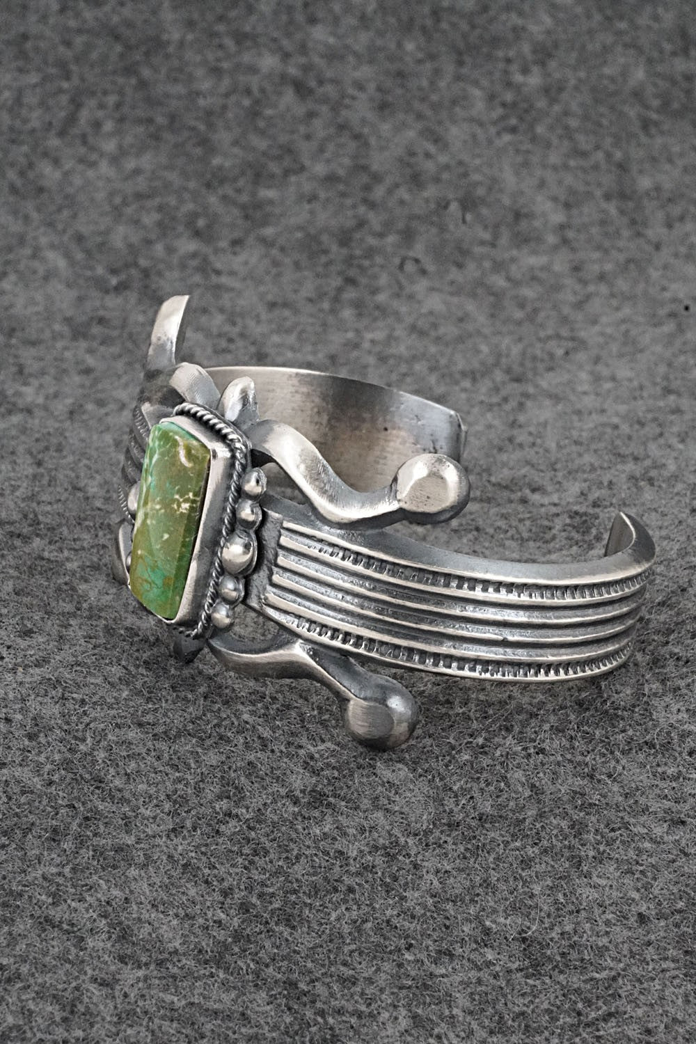 Turquoise & Sterling Silver Bracelet - Harrison Bitsue