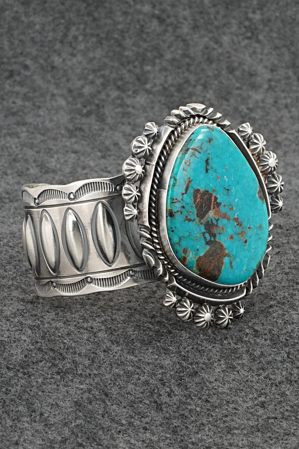 Turquoise & Sterling Silver Bracelet - Raymond Delgarito