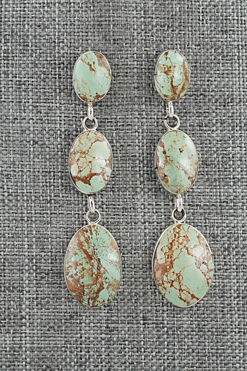 Turquoise & Sterling Silver Earrings - Irvin Tsosie