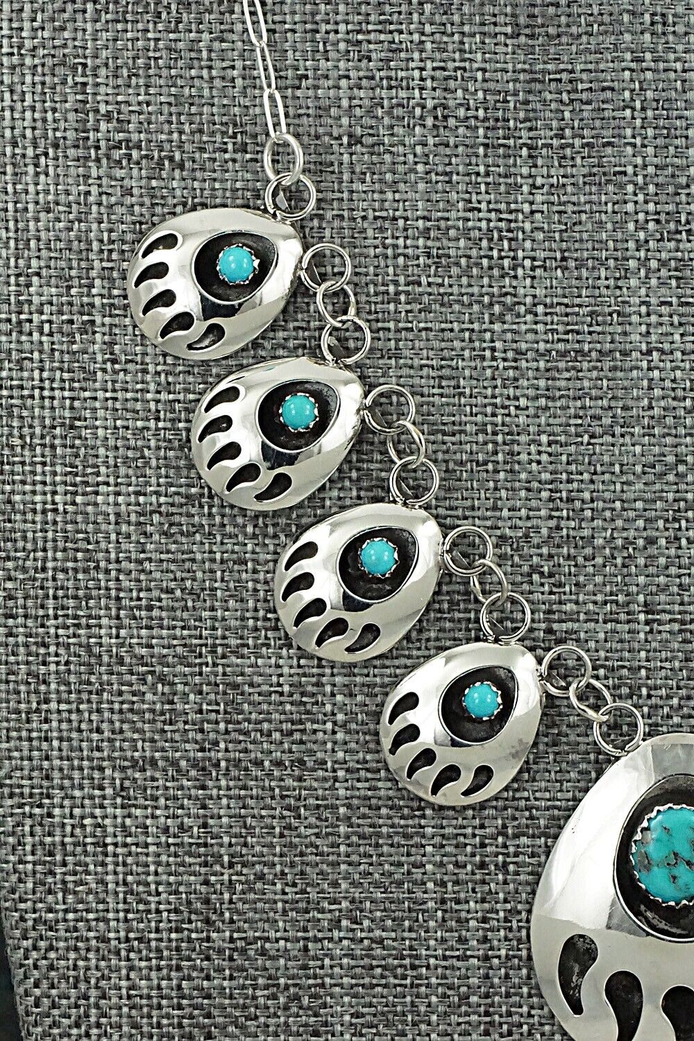 Turquoise & Sterling Silver Necklace - Leroy Parker