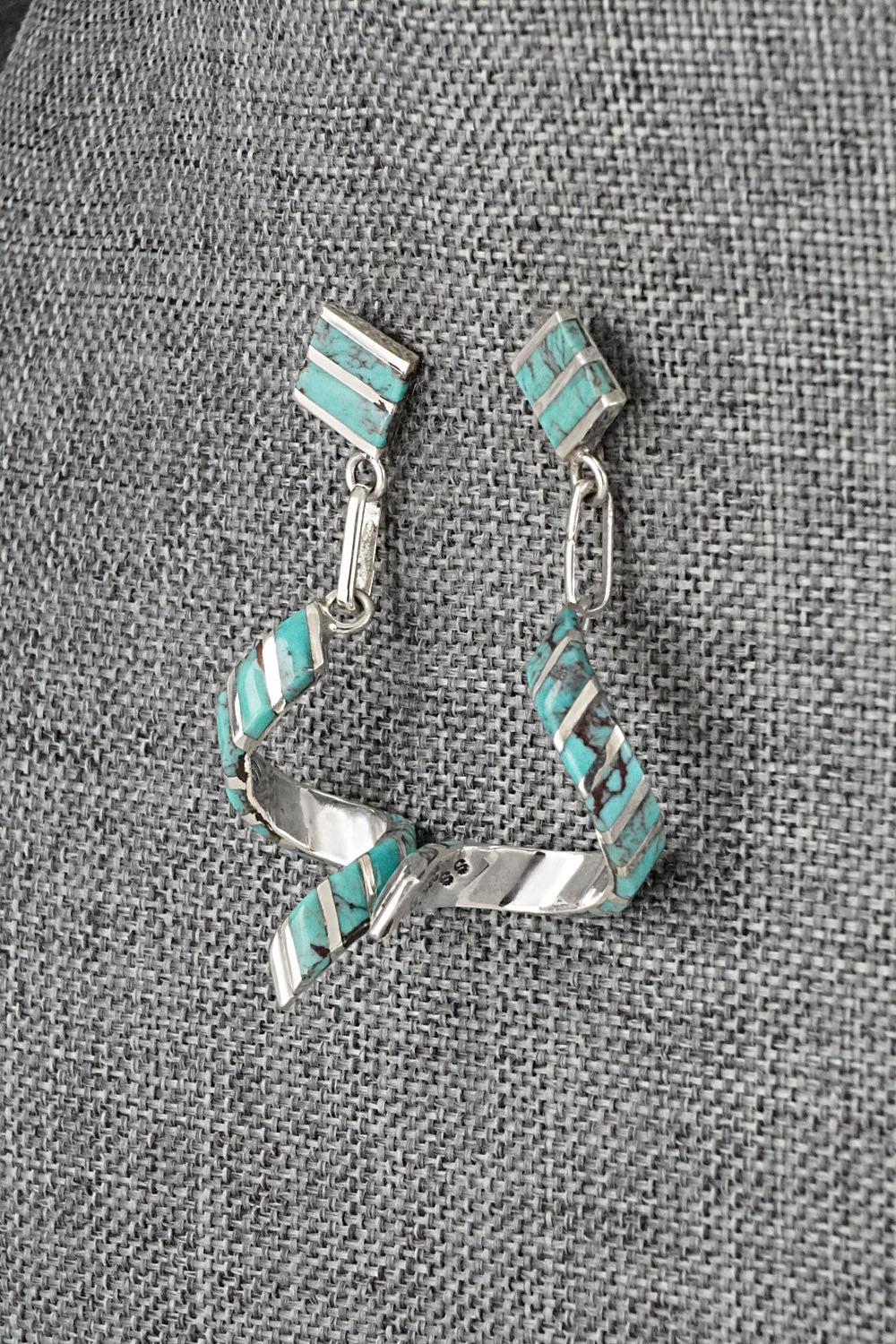 Turquoise & Sterling Silver Earrings - Shawn Sheyka