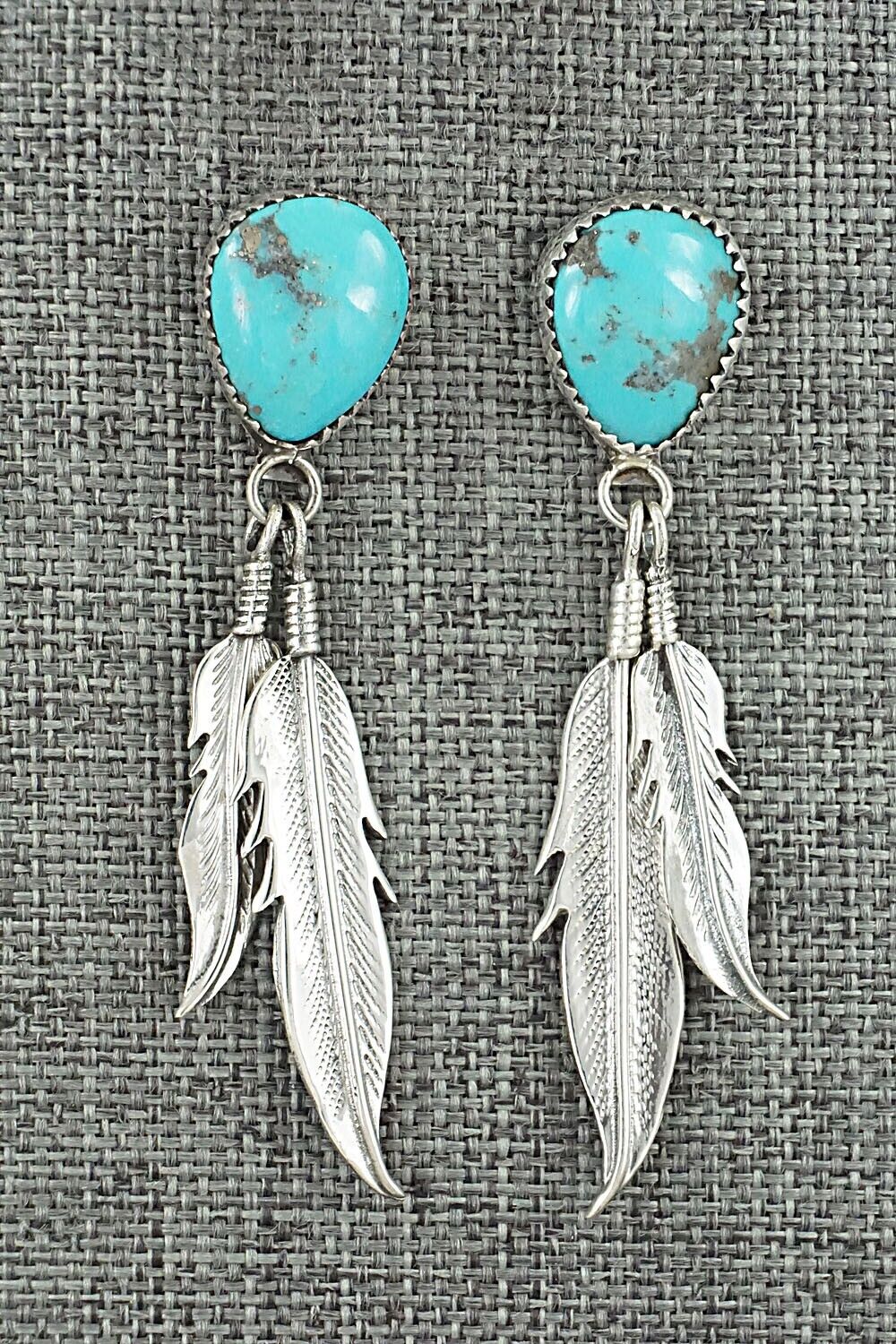 Turquoise & Sterling Silver Earrings - Letricia Largo
