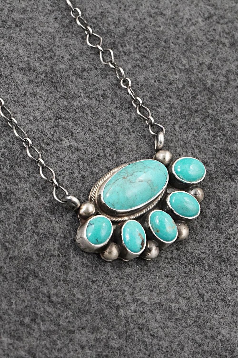 Turquoise & Sterling Silver Necklace - Kathleen Livingston