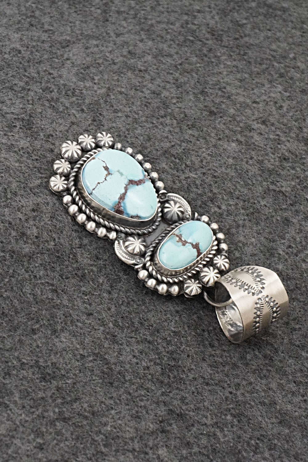 Turquoise & Sterling Silver Pendant - Jeff James Jr.